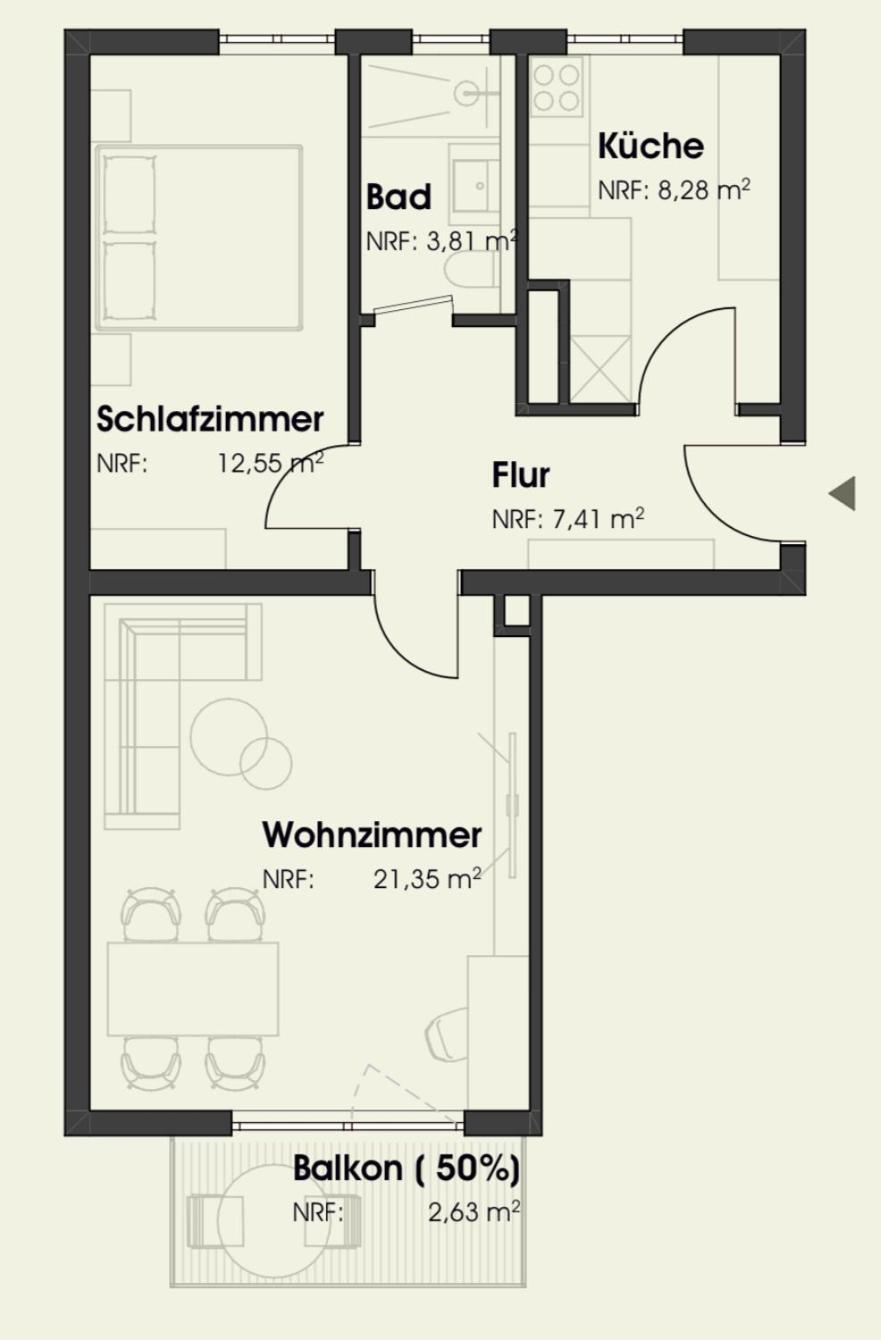 New-York Appartment, 2 Zimmer, Zentral Naehe Bahnhof Wilhelmshoehe Кассель Екстер'єр фото